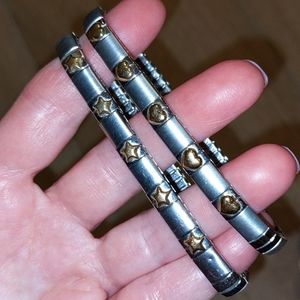Italian stainless steel bracelets - set of 2